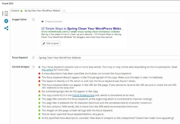 yoast SEO screenshot