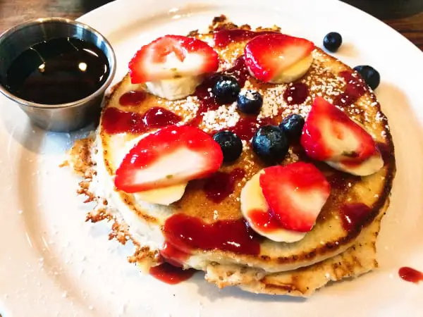 bodrum restaurant - "Pancakes Homemade fresh berry sauce & maple syrup"