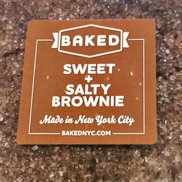 sweet and salty brownie baked