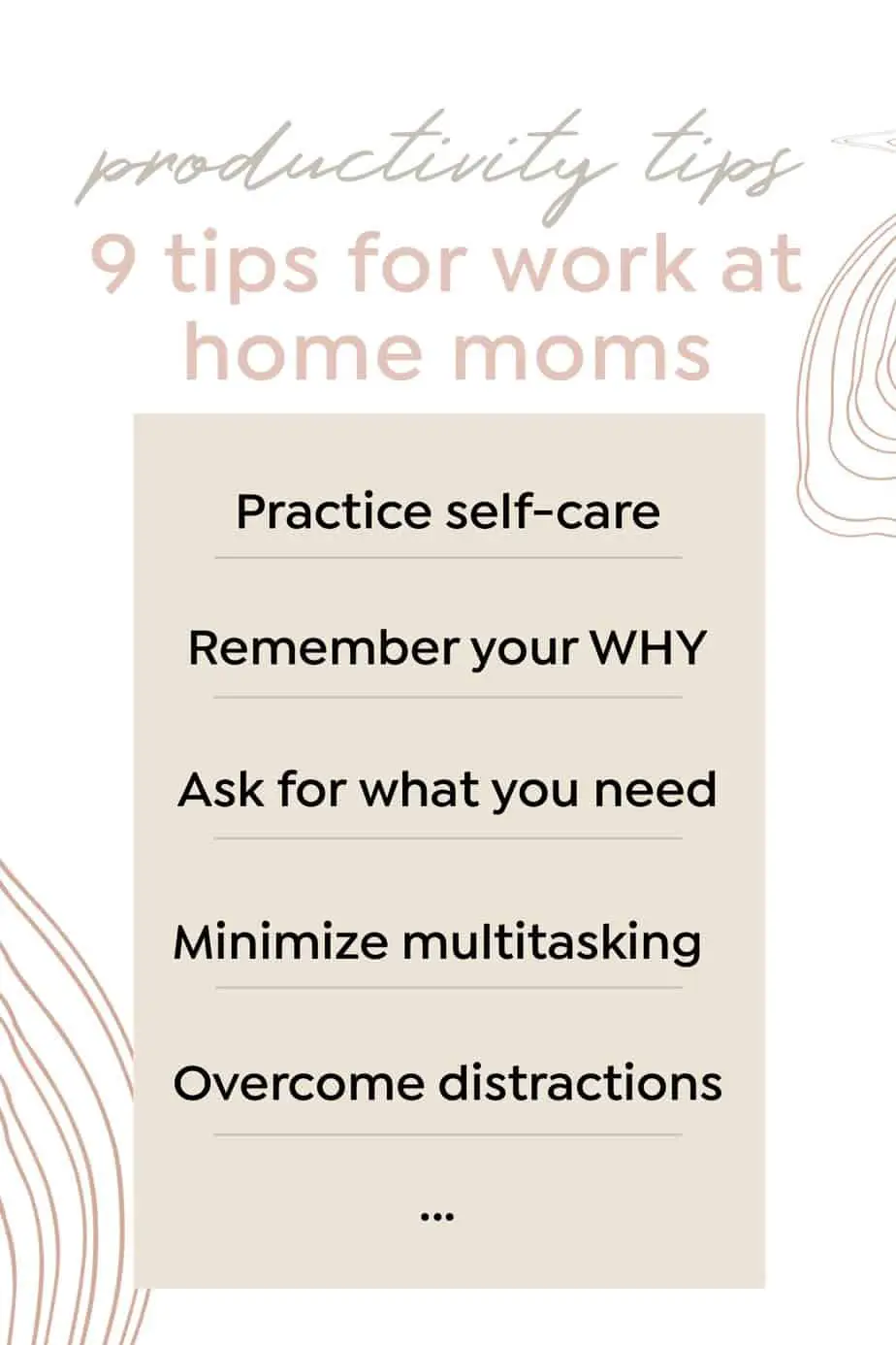 Productive morning routine and productive day routine for work at home moms