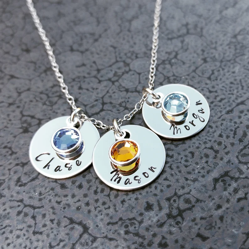 ecklace for Mom Mother's Necklace Personalized Mother's Jewelry With Child's Name And Birthstone