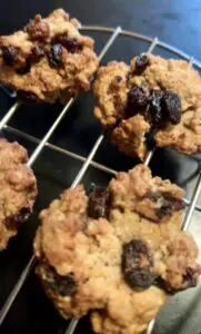 Homemade Air Fryer Oatmeal Cookies With Raisins