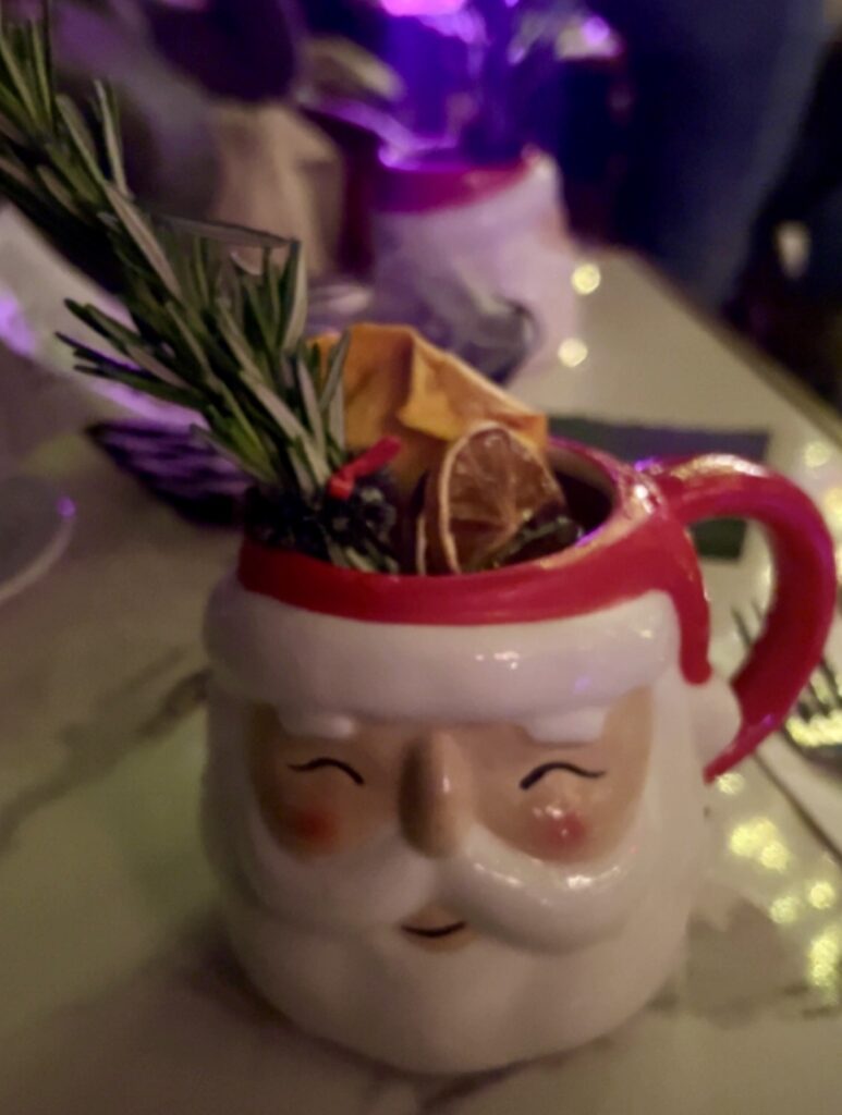 Rudolph's Red Nose Margarita drink at Sugar Factory